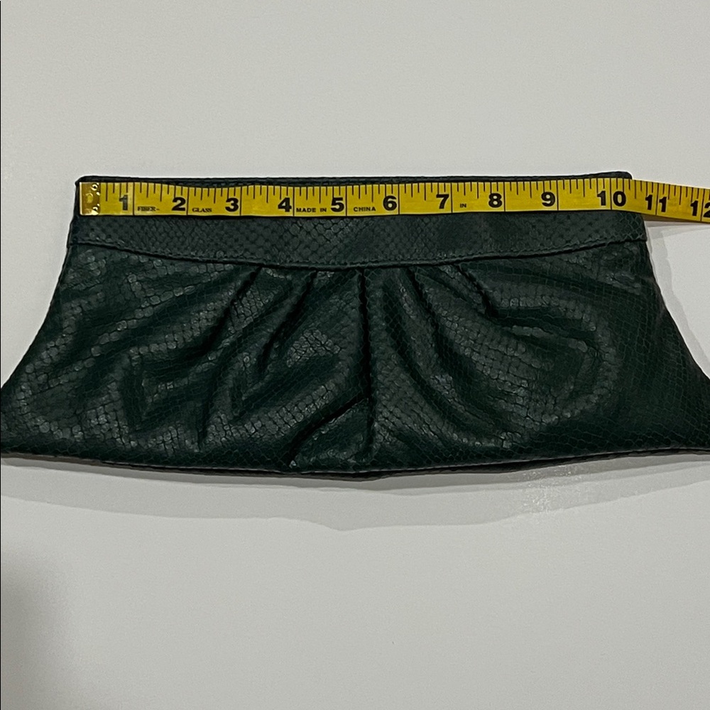 Lauren Merkin Louise Snakeskin Embossed Leather Clutch - Picture 11 of 13